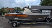Алюминиевая лодка Wellboat-53 рубка (Вельбот)