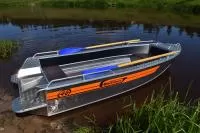 Алюминиевая лодка Wellboat-42NexT румпельное управление