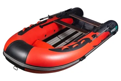 Моторная лодка ПВХ GLADIATOR RIB 380 AL Красный-чёрный