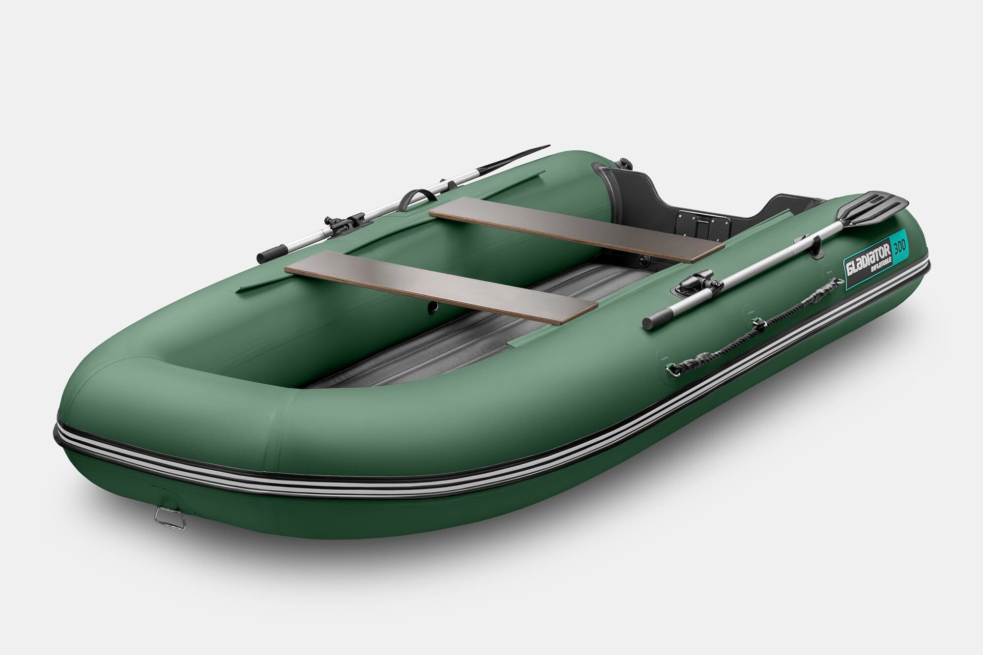 Лодка ПВХ GLADIATOR E300S Зеленый - Моторыбак