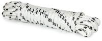 Шнур плетеный ШВАРТОВЫЙ 14,0 мм, бел-черн. (белый), 2700 кг, 9 м, евромоток
