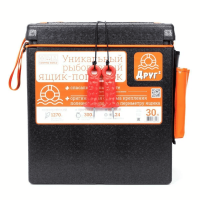 unikalnyj-rybolovnyj-yashchik-poplavok-camping-world-drug-2-30-l-cvet-chernyj-v-komplekte-rezinka-i-karman-dlya-poleznyh-melochej-i-samospasatel-drug 