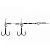Остнаска стал. Lucky John STINGER SSW 1х7 3,5+4,5cm, оснащ. тройником №01 1шт.