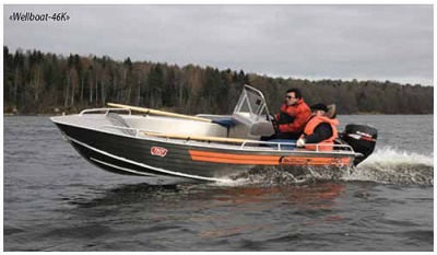 Фото Алюминиевая лодка Wellboat-46 консоль в интернет-магазине Моторыбак