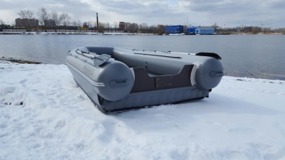 Фото Двухкорпусная моторно-гребная надувная ПВХ аэролодка Флагман DK 350 Air в интернет-магазине Моторыбак